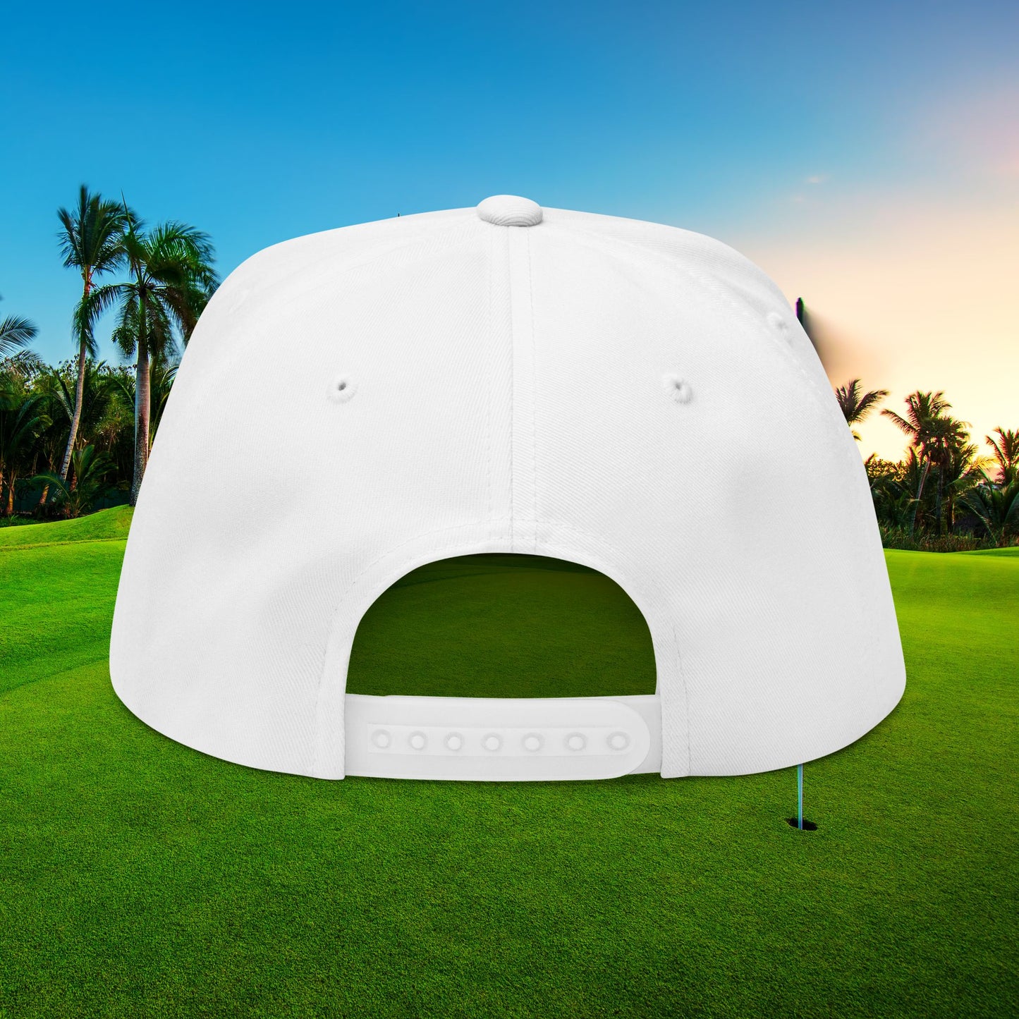 Flat Bill Cap (Embroidery) by Printify