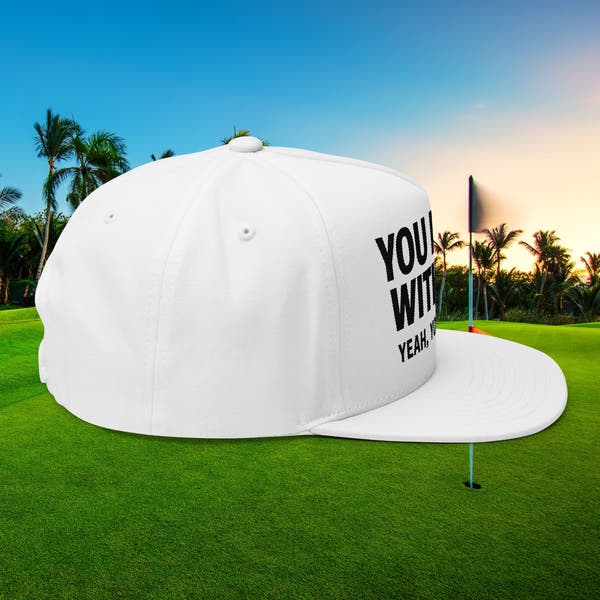 Flat Bill Cap (Embroidery) by Printify