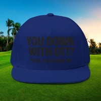 Flat Bill Cap (Embroidery) by Printify