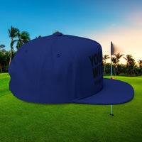 Flat Bill Cap (Embroidery) by Printify