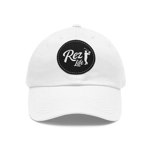 Rez Life White Edition – White hat, Leather Patch (Clean and Minimal) Vibes by Printify